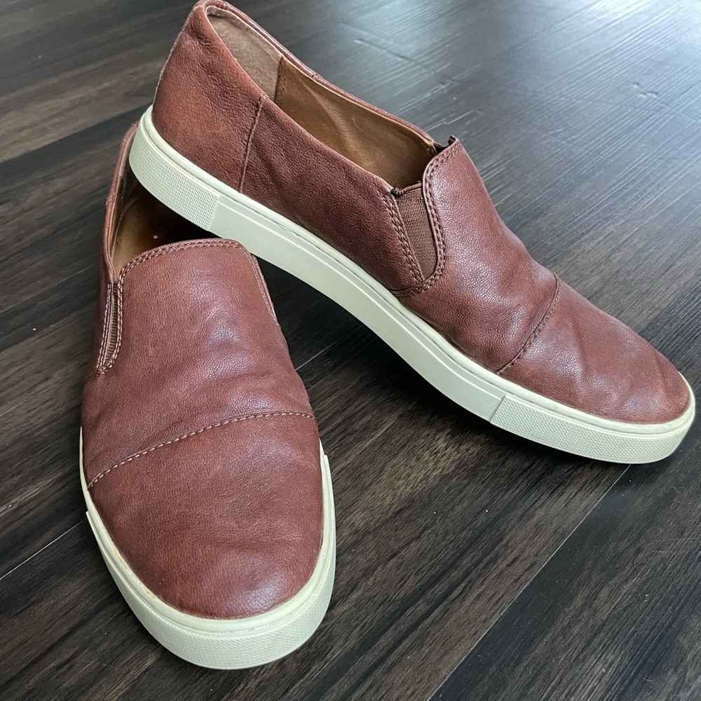 Frye Brown Leather Slip-On Loafers